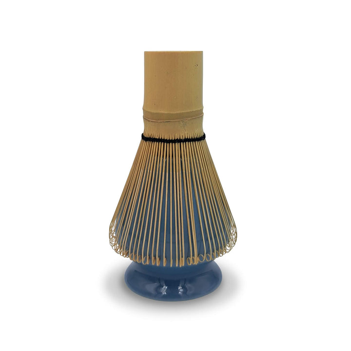 Soporte para batidor de matcha Kusenaoshi cerámico azul