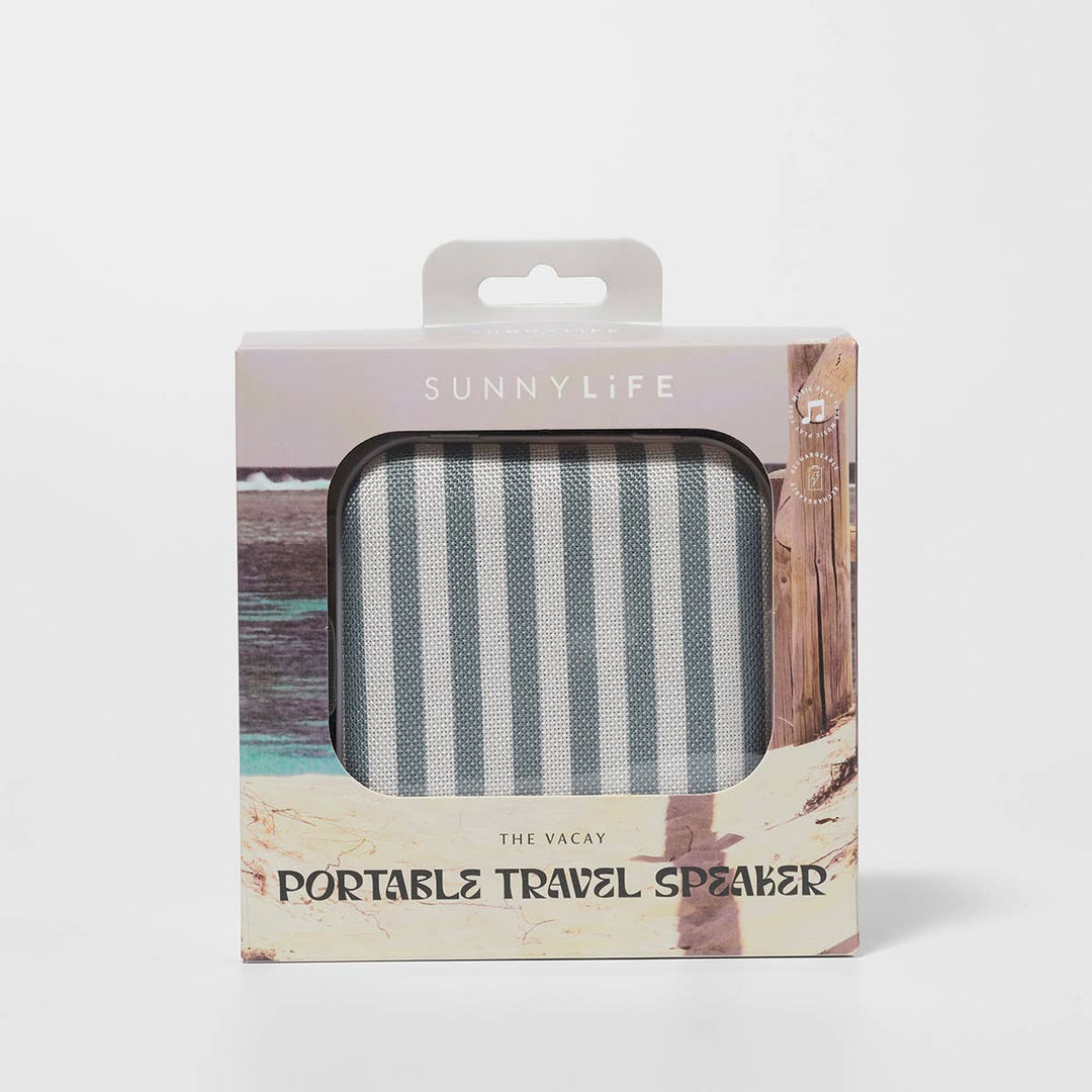 Altavoz de viaje portátil The Vacay Olive Stripe