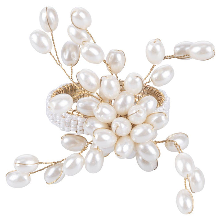 ANILLO P SERVILLETA FLOR/PERLAS