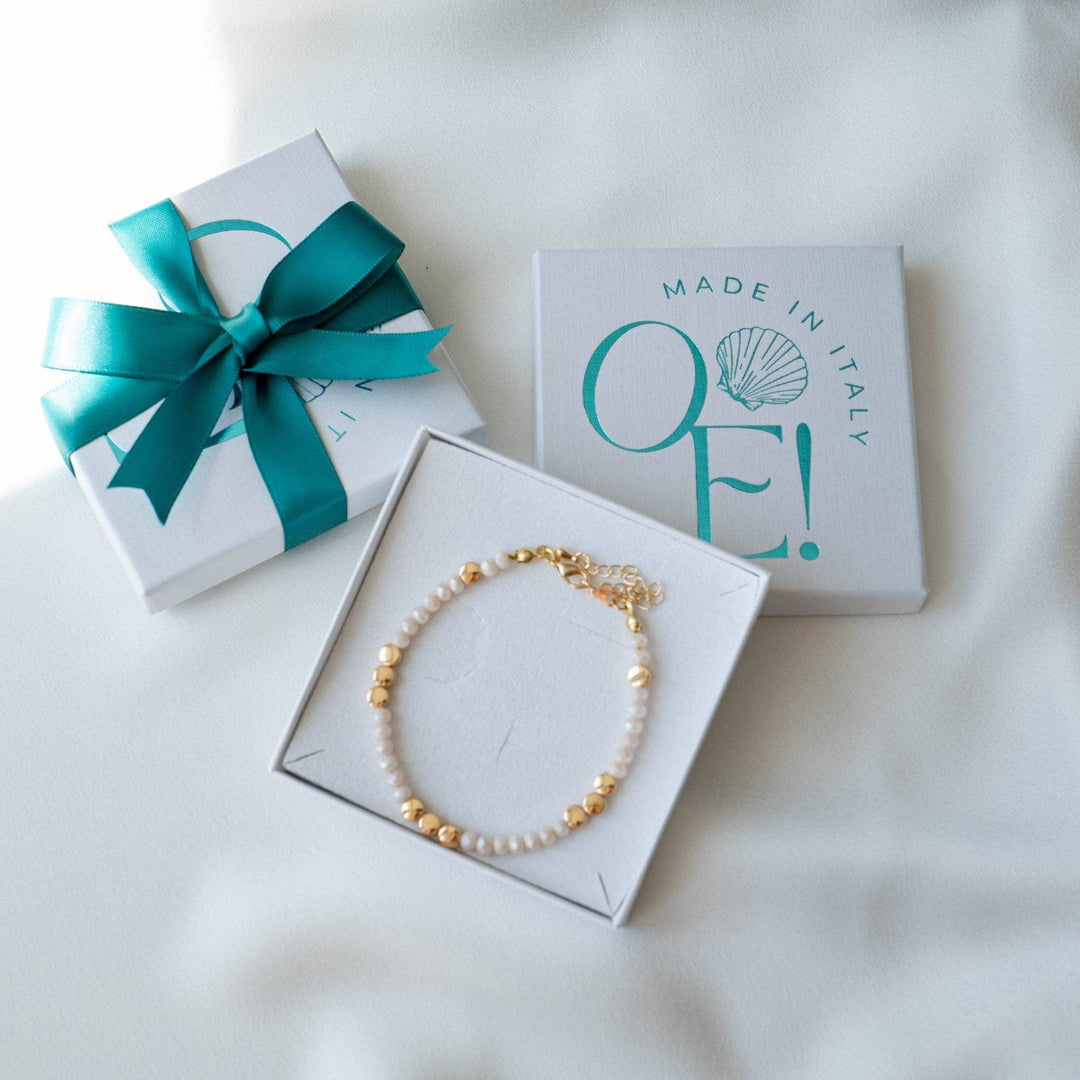 CRISTALLI - Pulsera con cristales rosa oro