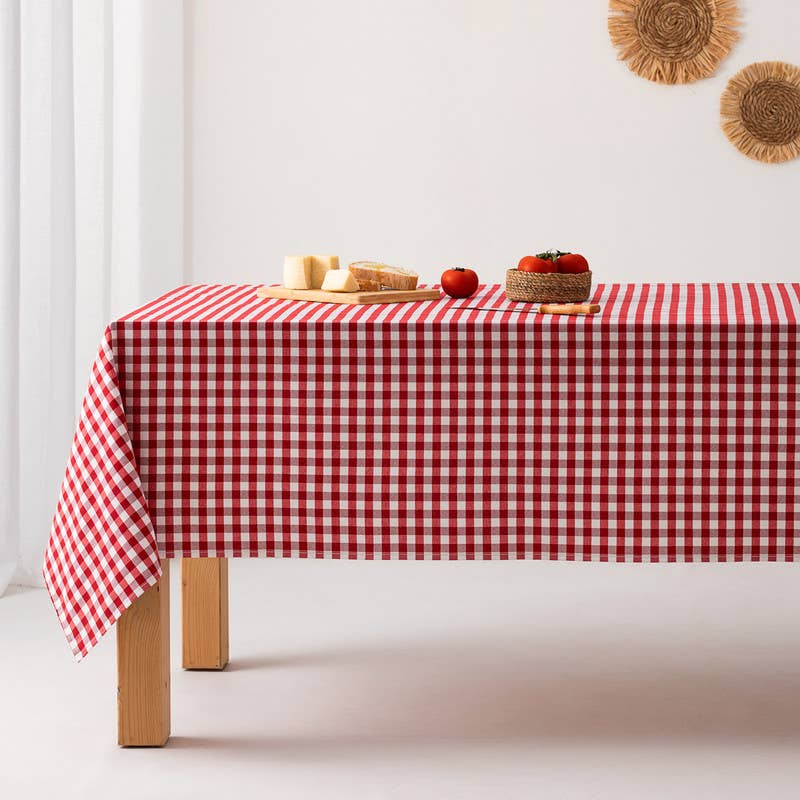 Mantel Antimanchas  140*100 cm Tacto Tela Cuadro Vichy Algodón
