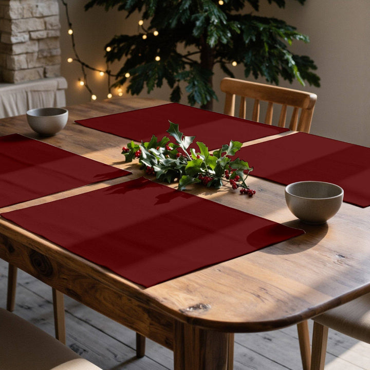 Mantel individual antimanchas pack de 2 Rojo Liso