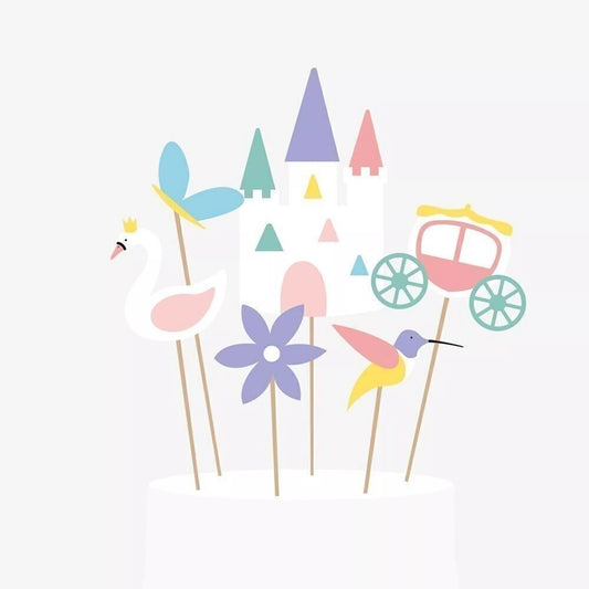6 adornos para tarta: princesa