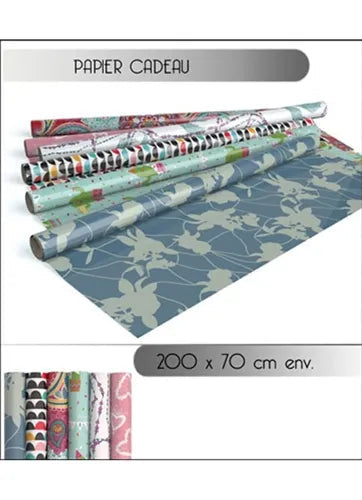 Rollo de papel de regalo 0,70 x 2m