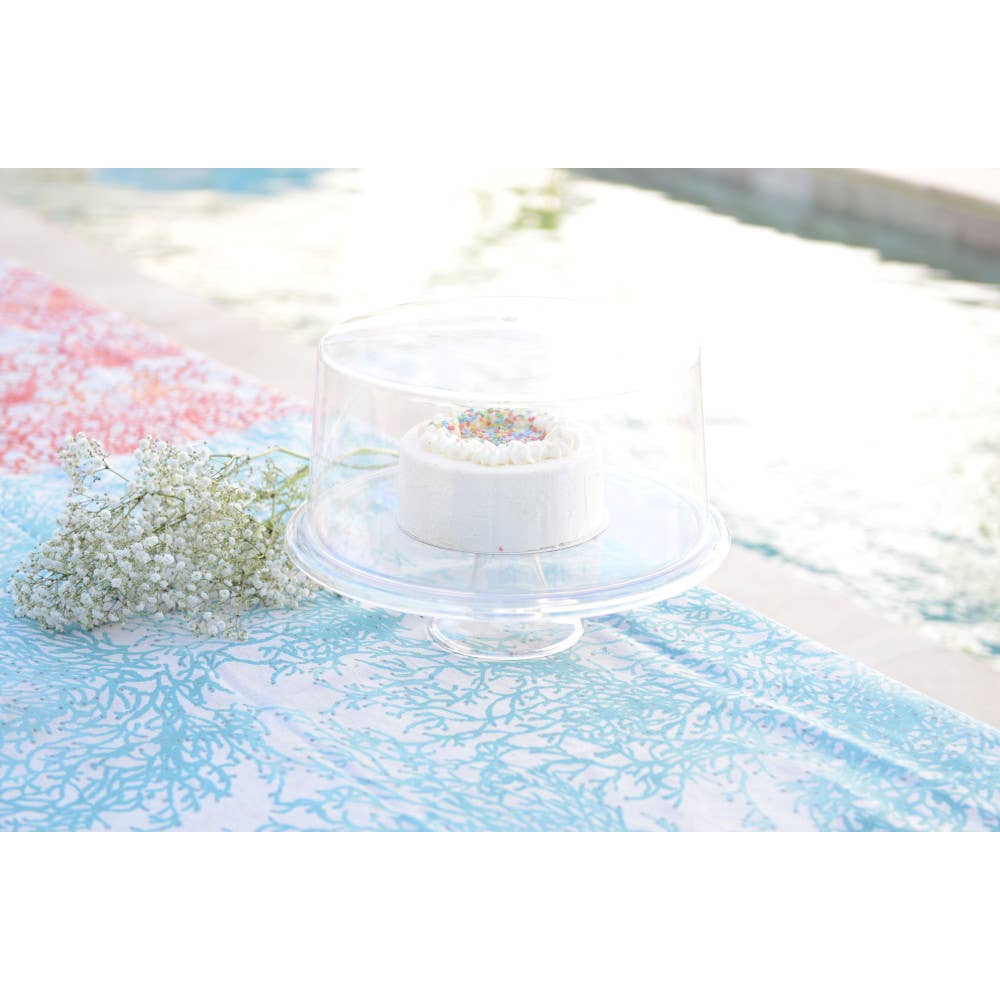 Soporte para pastel con cúpula recta 33,5 x 33,5 x 27 cm