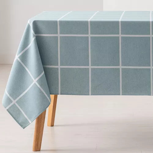 Mantel antimanchas jacquard, impermeable, tacto tela, algodón FRAME - • 140x200 cm