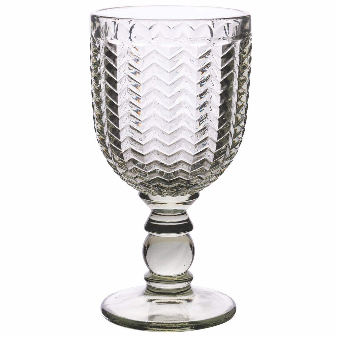 Set de 6 copas geométricas de 310 ml en vidrio