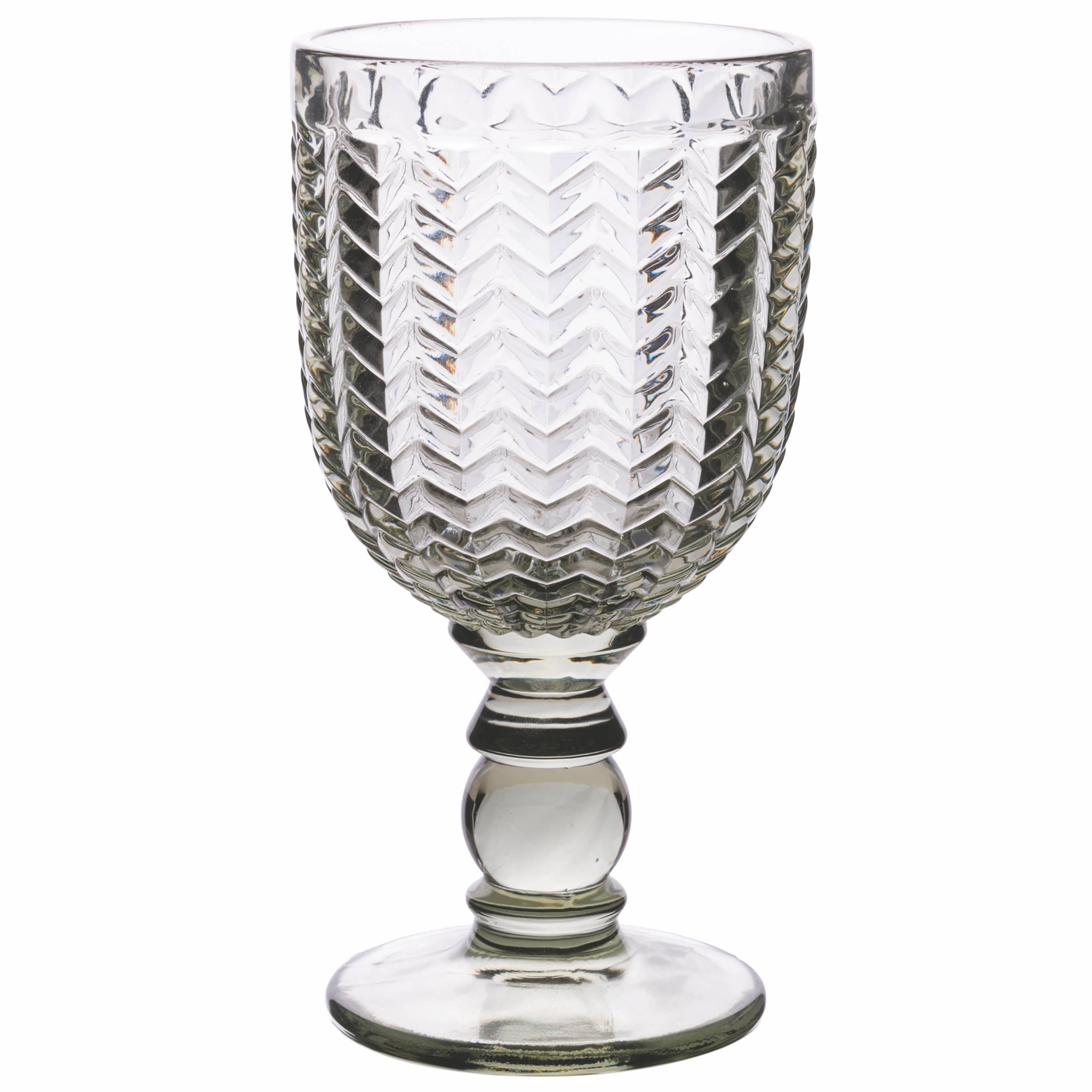 Set de 6 copas geométricas de 310 ml en vidrio