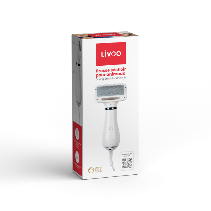 Livoo PET102 - Cepillo secador para mascotas