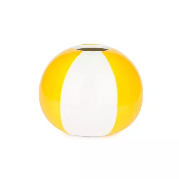 Florero,Beach Ball,amarillo,cerámica,14 cm