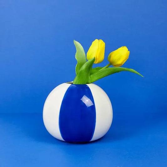 Florero,Beach Ball,azul,cerámica,14 cm