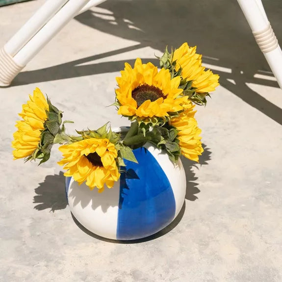 Florero,Beach Ball,azul,cerámica,14 cm