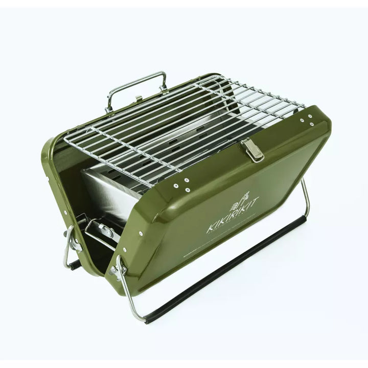 Barbacoa Portátil Plegable de Carbón - Verde Caza