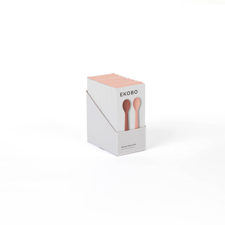Set de 2 cucharas de silicona - tonos blush y terracota