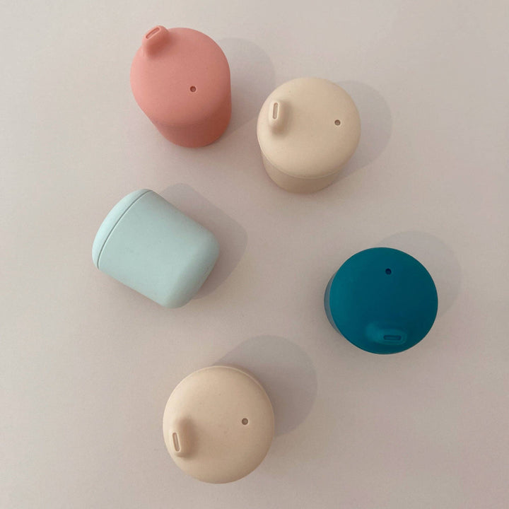Vaso de silicona para bebé con boquilla antigoteo - Nube