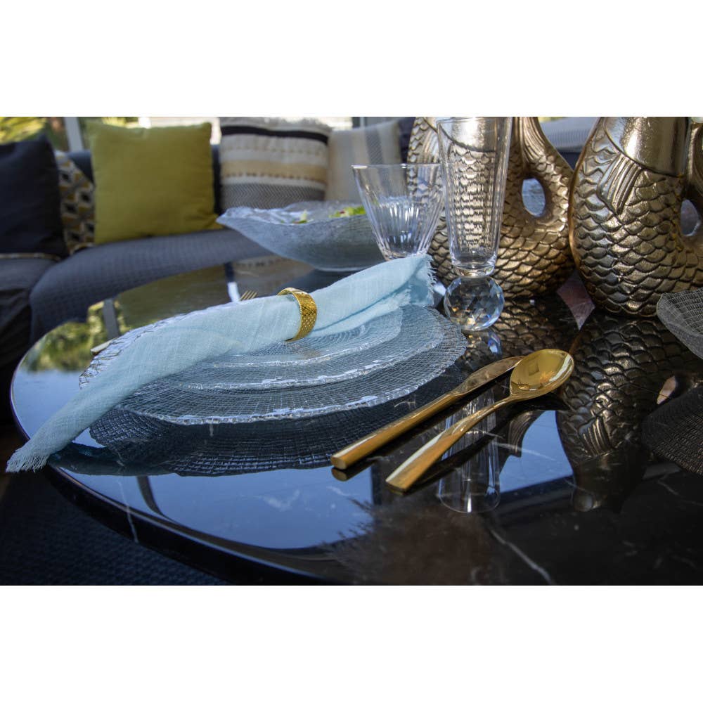 Plato de servicio transparente 33 cm