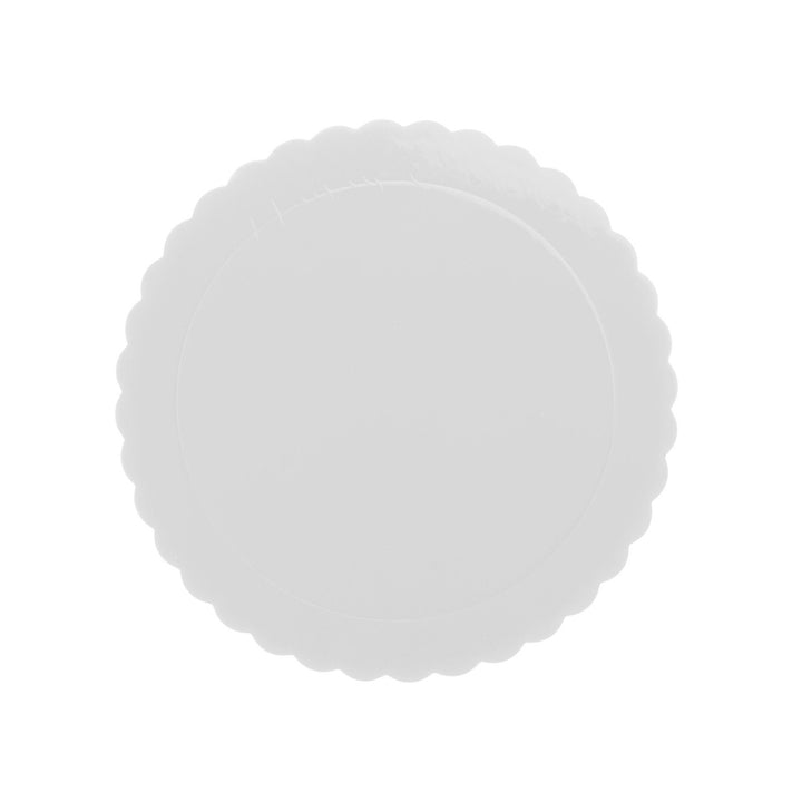 PLATO REDONDO PARA TARTA ONDULADO BLANCO 3 MM 20CM