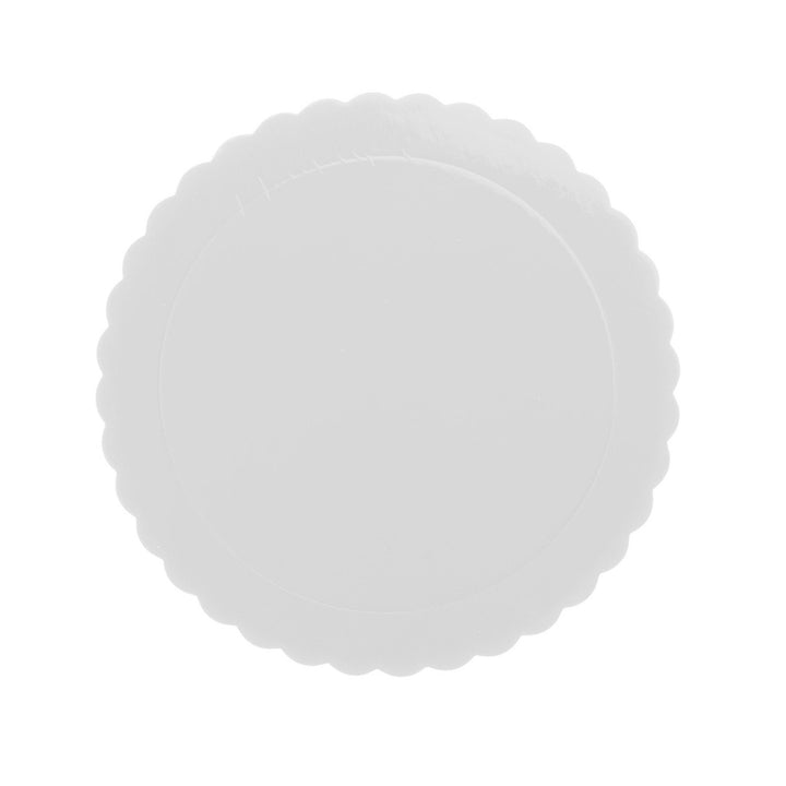PLATO REDONDO PARA TARTA ONDULADO BLANCO 3 MM 25CM
