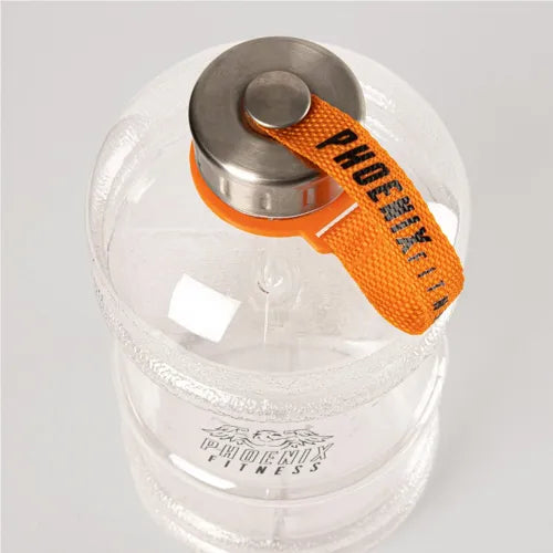 Botella de agua de hidratación de bebidas de 1 l transparente