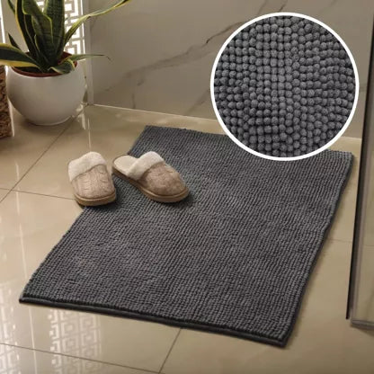 Alfombra de baño de chenilla con pompones 50*80 - Color Charcoal