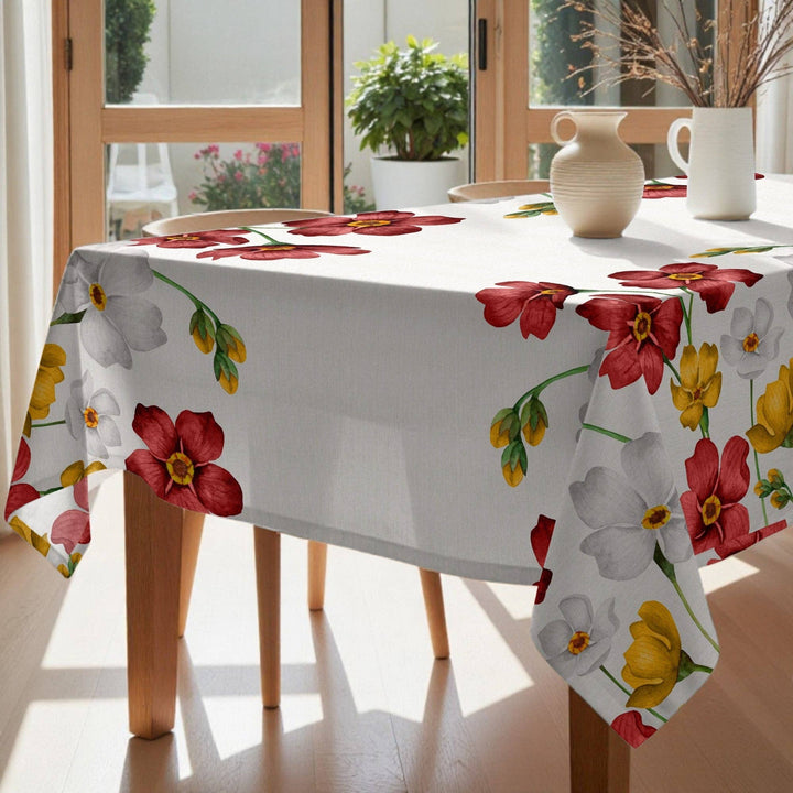 Mantel de tela Big Flowers 2 Rojo 220*155 CM