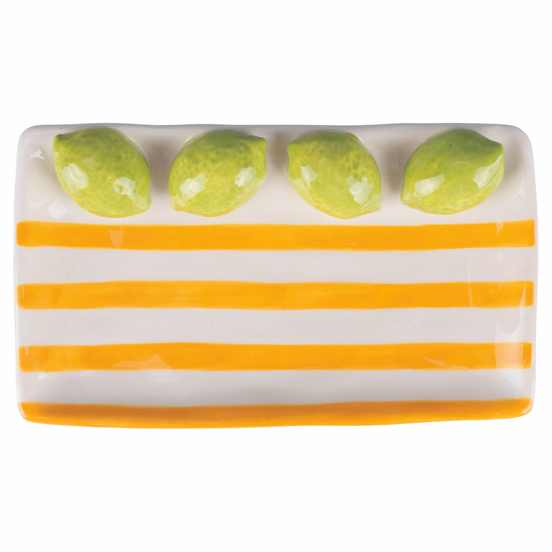 Plato decorativo Fruit Life con diseño de limones