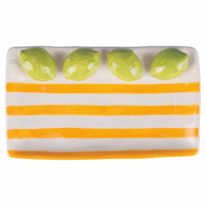 Plato decorativo Fruit Life con diseño de limones