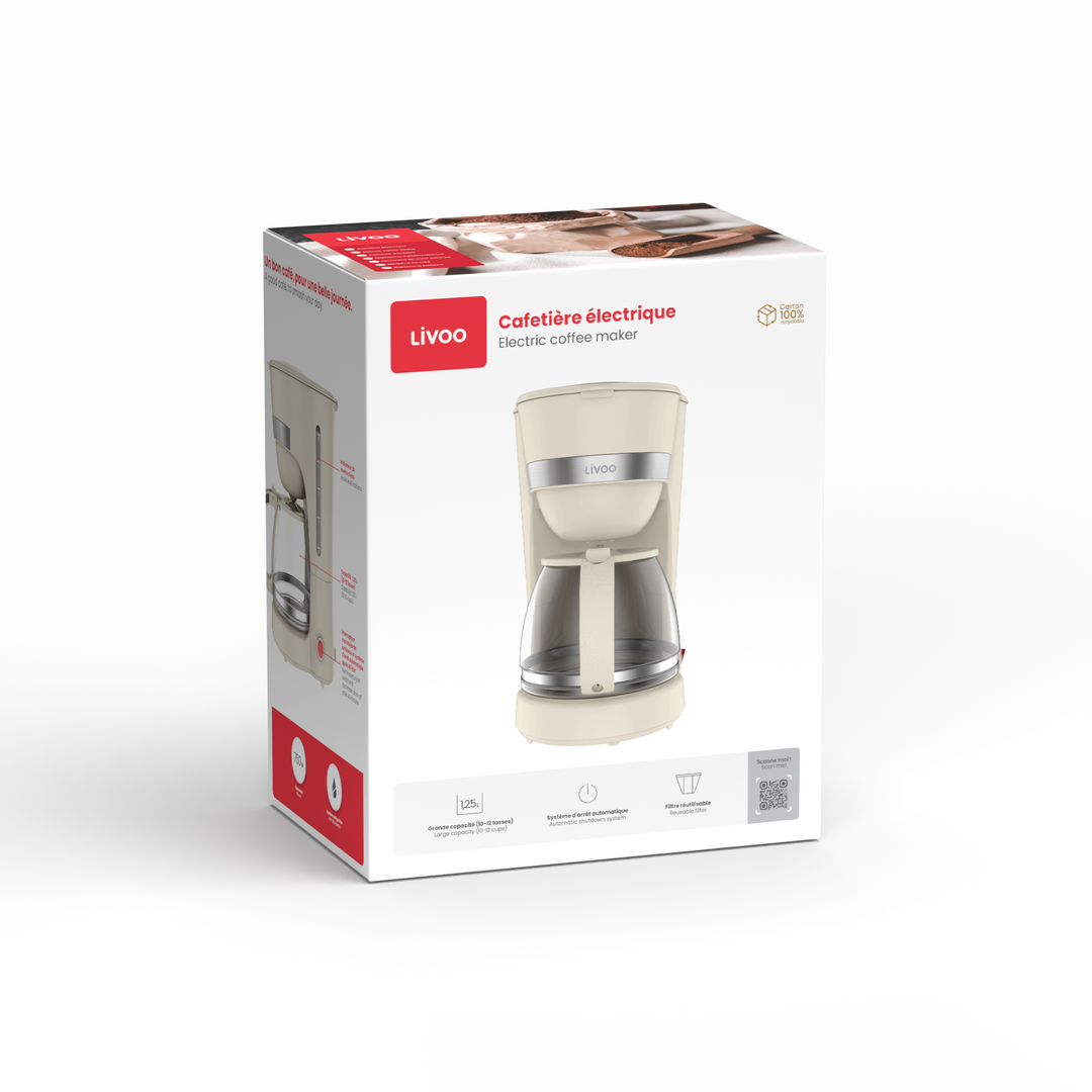 Livoo DOD200C - Cafetera eléctrica
