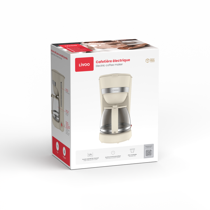 Livoo DOD200C - Cafetera eléctrica