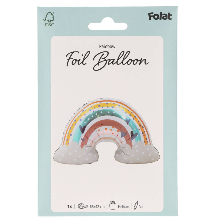 Globo de aluminio con forma de arcoíris, 168 x 42 cm