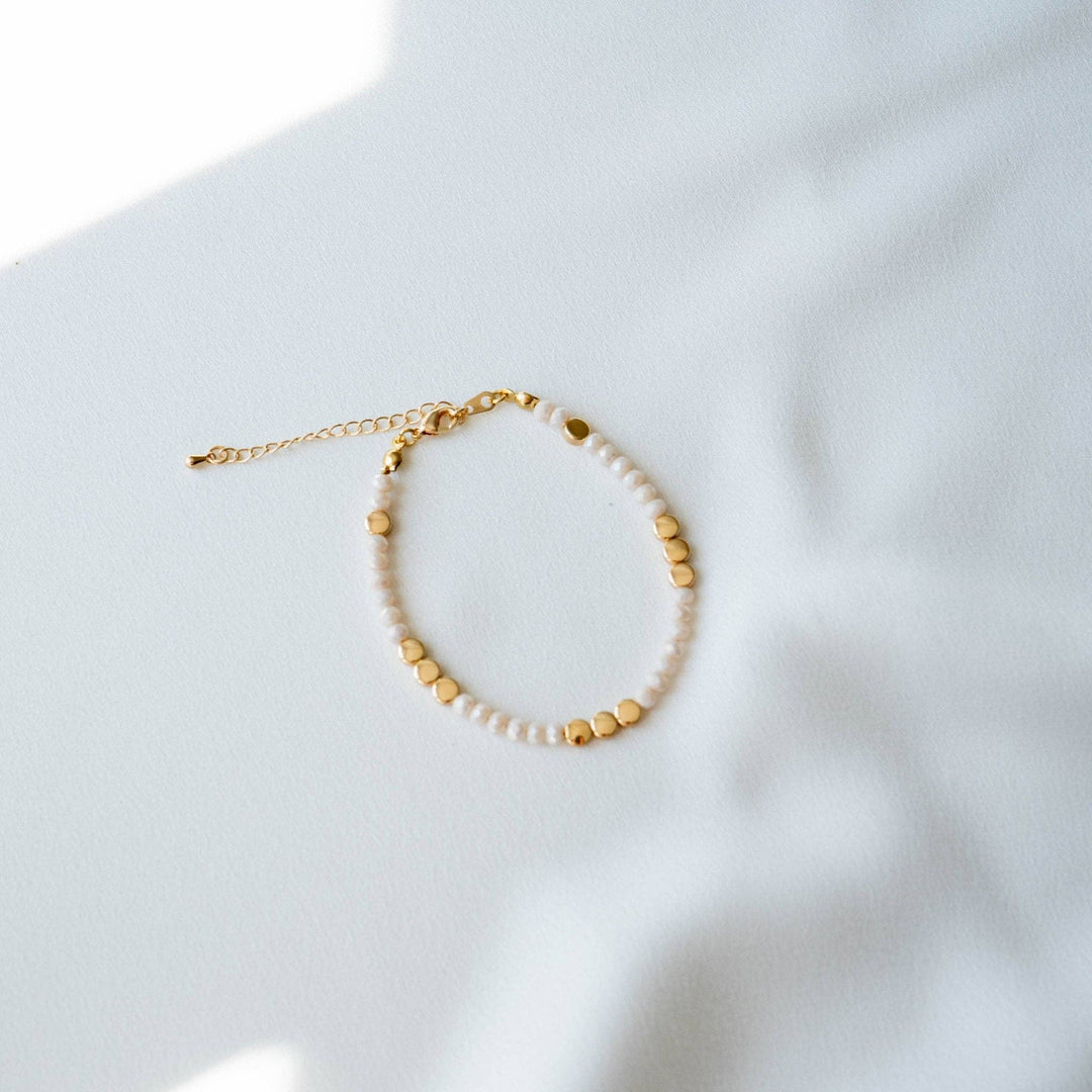 CRISTALLI - Pulsera con cristales rosa oro