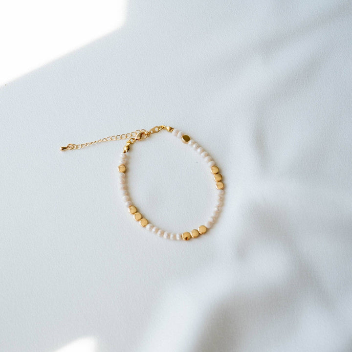 CRISTALLI - Pulsera con cristales rosa oro