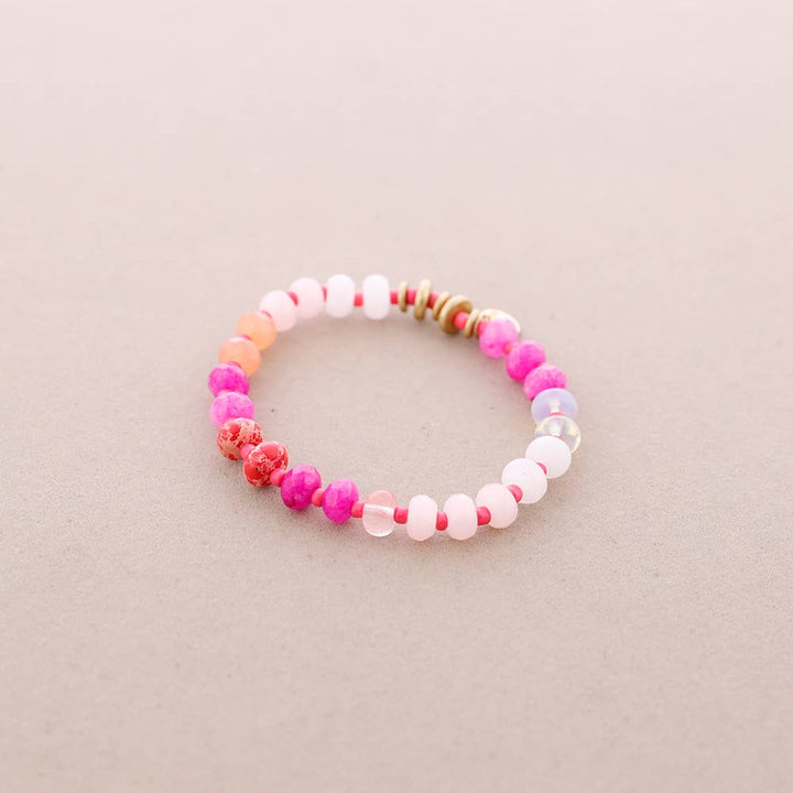 Pulsera Elastica Abalorios Piedras