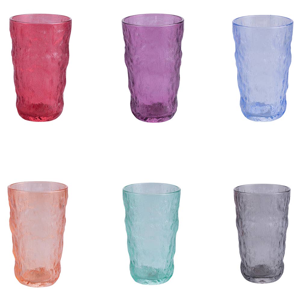 AMNESIA COLORS SET DE 6 VASOS DE CÓCTEL 370 ML SURTIDOS