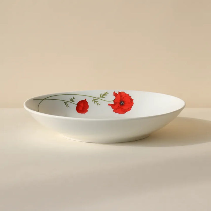 Plato de sopa 20.Amapola de porcelana de 5 cm
