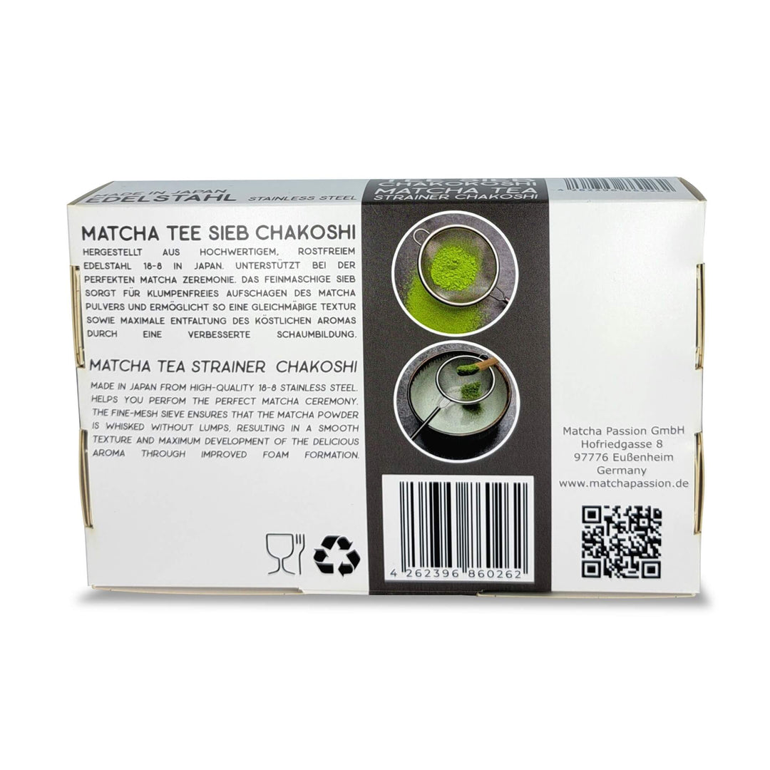 Colador para té matcha de acero inoxidable, chakoshi