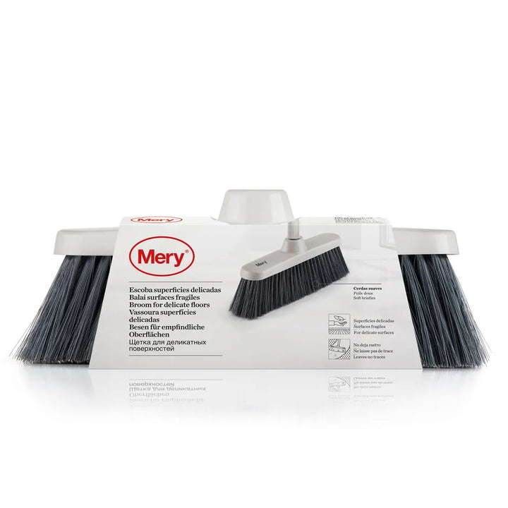 Escoba para superficies delicadas atrapa polvo gris