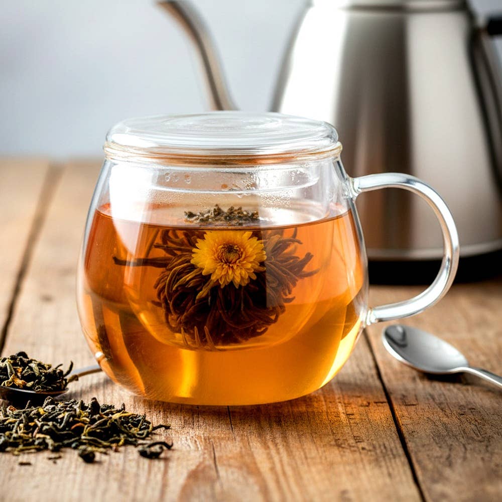 Taza con infusor y tapa de vidrio 400 ml 139815
