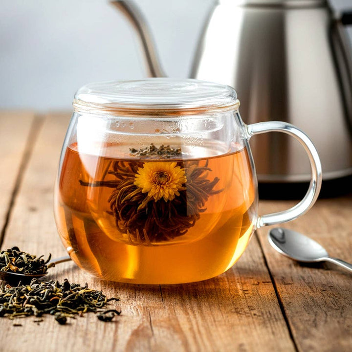 Taza con infusor y tapa de vidrio 400 ml 139815