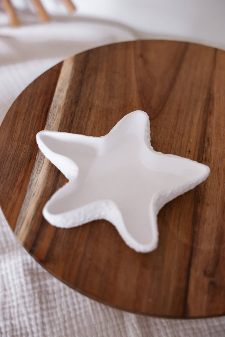 Estrella de mar de concha de mejillón decorativa