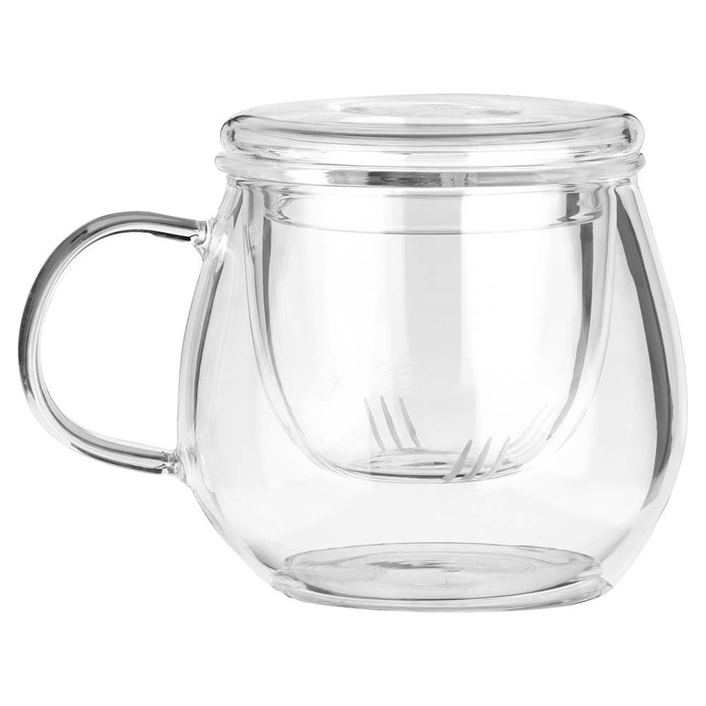 Taza con infusor y tapa de vidrio 400 ml 139815