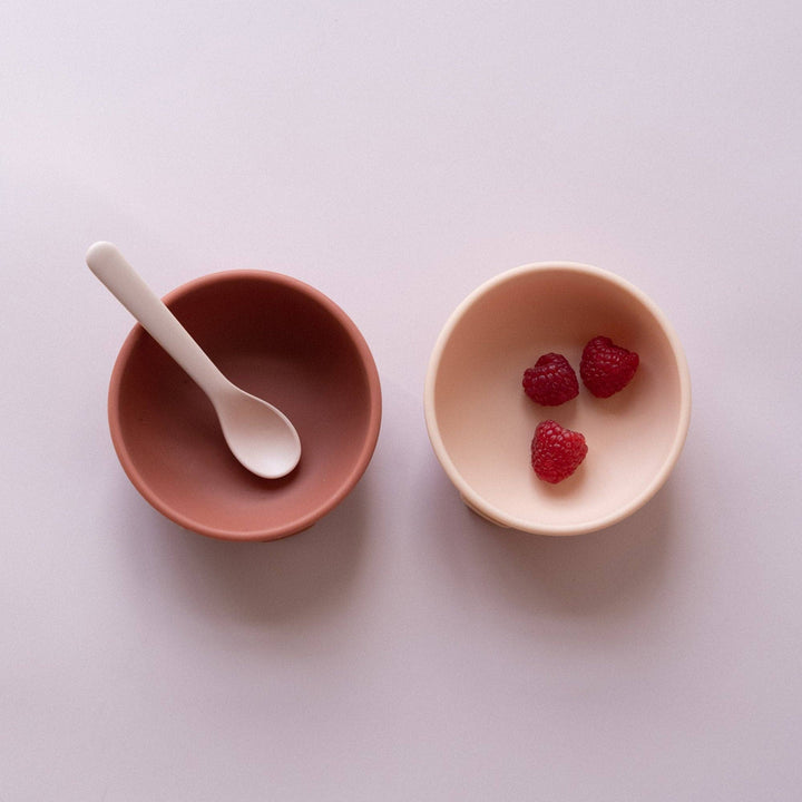 Set de 2 cucharas de silicona - tonos blush y terracota