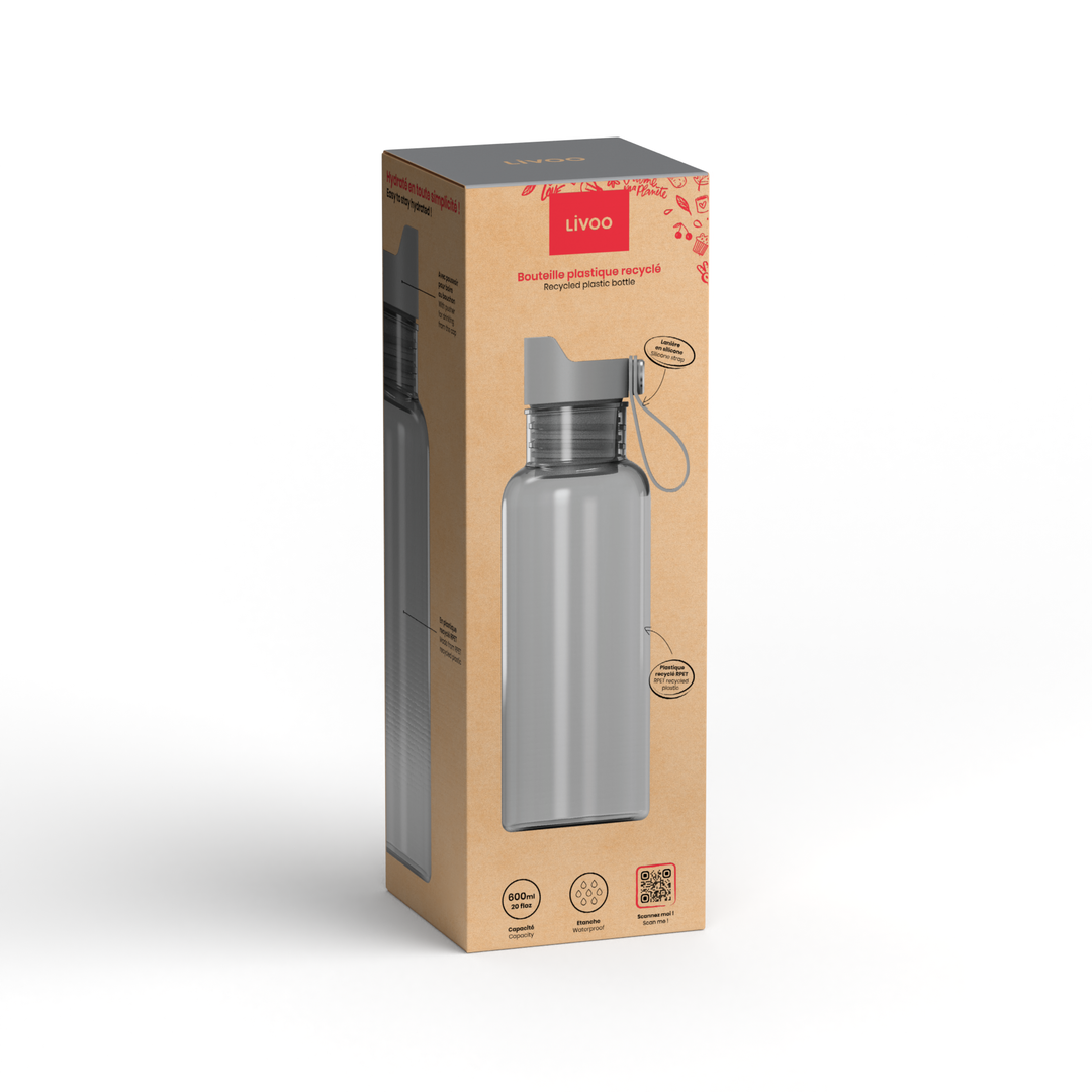 MEN415G - Botella de plástico reciclado de 600 ml