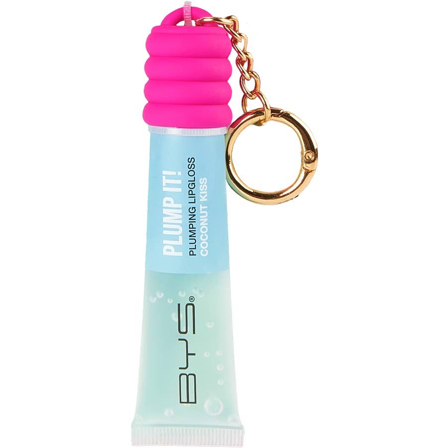 BYS Brillo de Labios Voluminizador &amp; Llavero Usable Beso de Coco