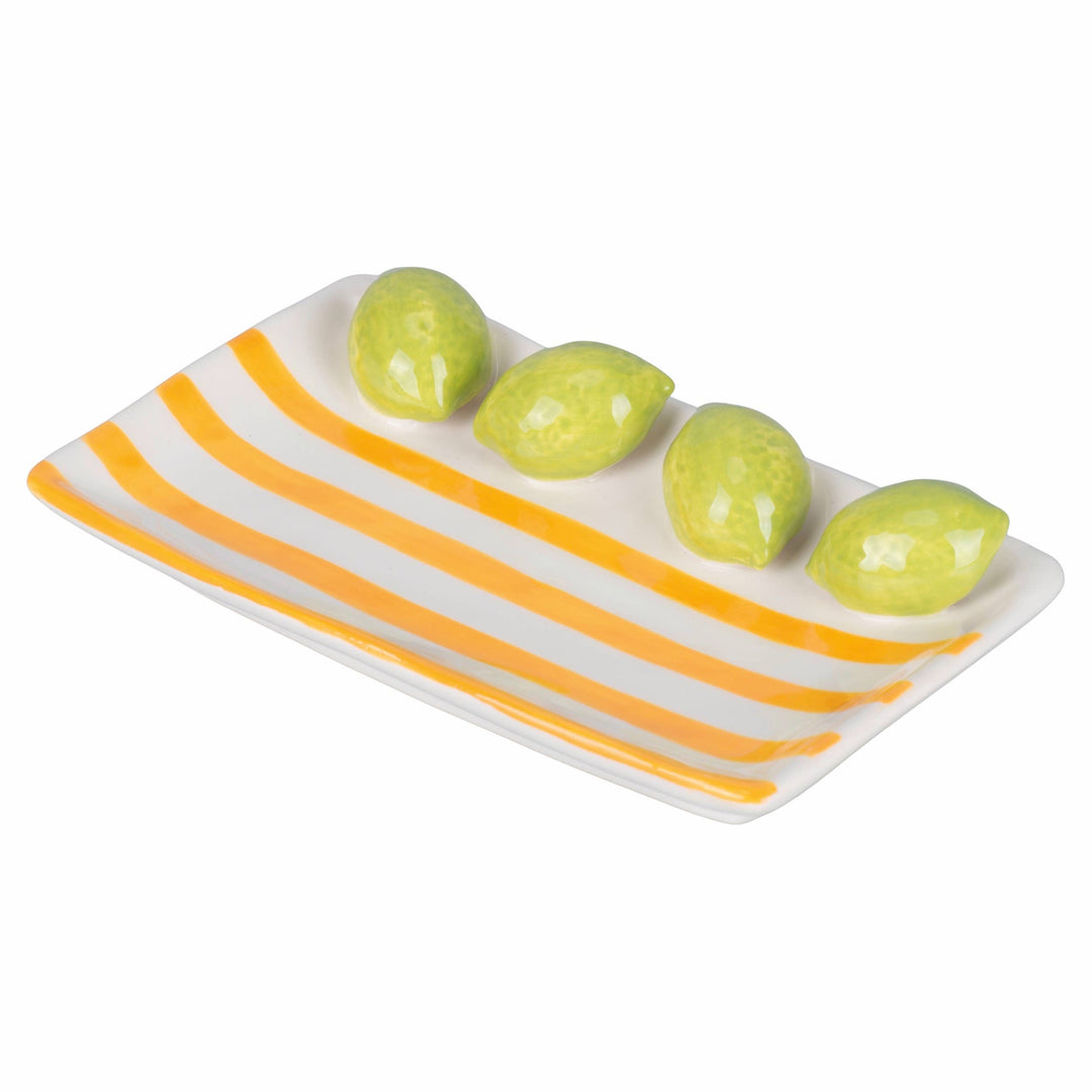 Plato decorativo Fruit Life con diseño de limones