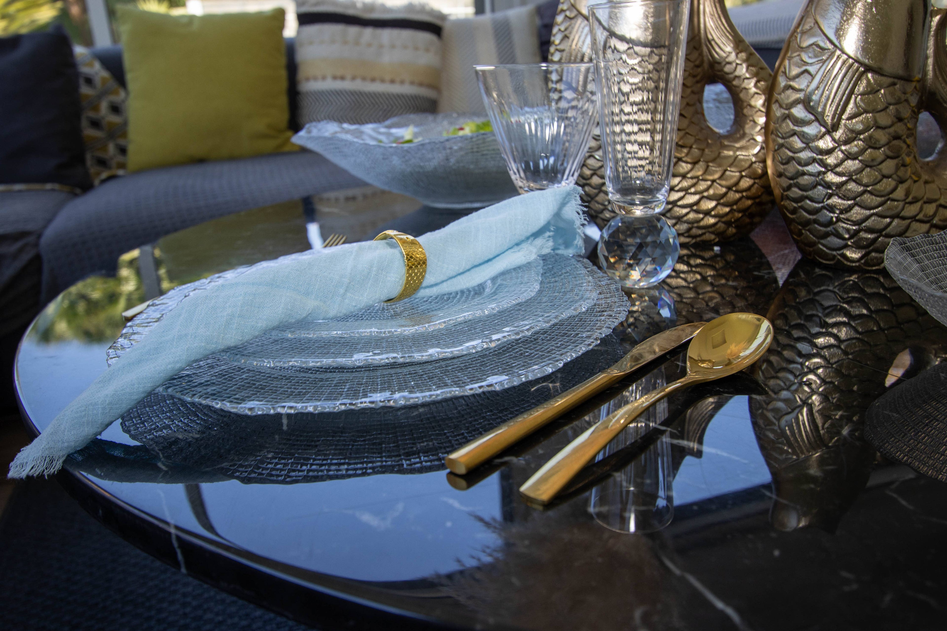 Plato llano transparente 27cm