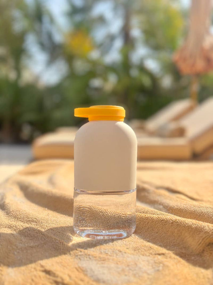Botella delgada de agua Tritan 350 ml - Marfil y Mimosa