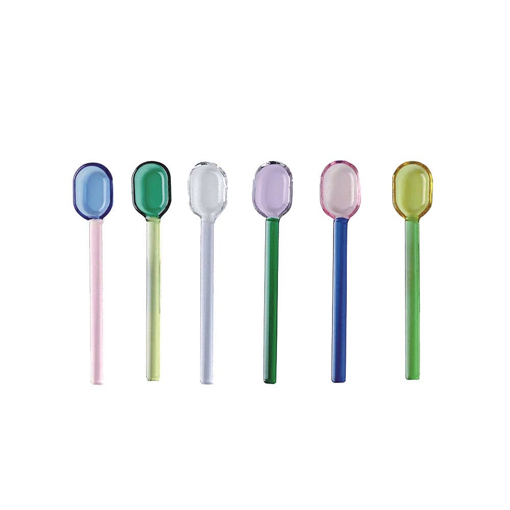 Juego de 6 cucharillas multicolores