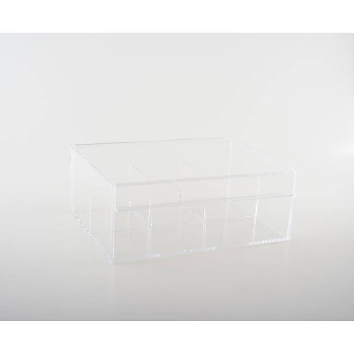 Caja para té con 4 compartimentos 21,6 x 16,8 x 8,5 cm