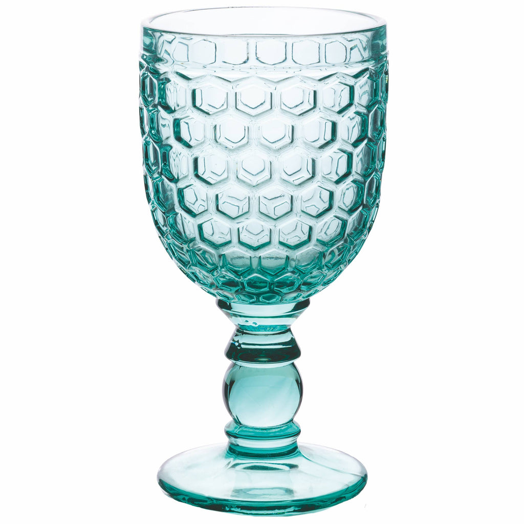 Set de 6 copas geométricas de 310 ml en vidrio